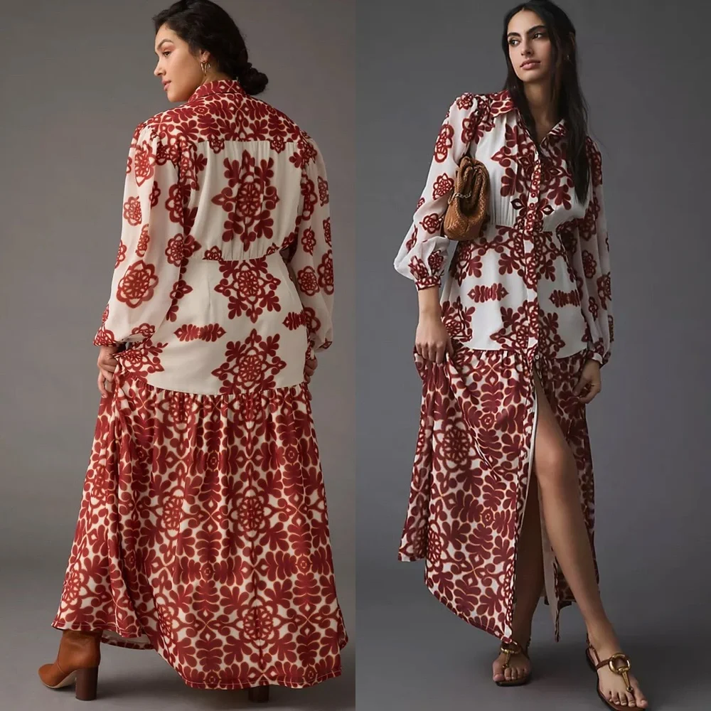 Floral Maxi Dress with Slit - Picture 8 of 11